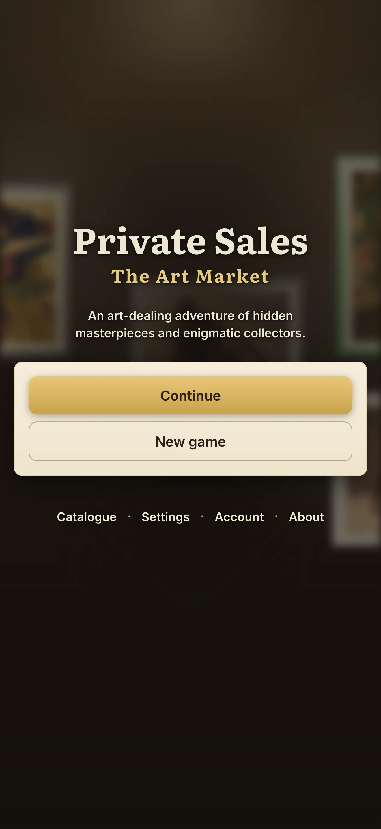 The title screen