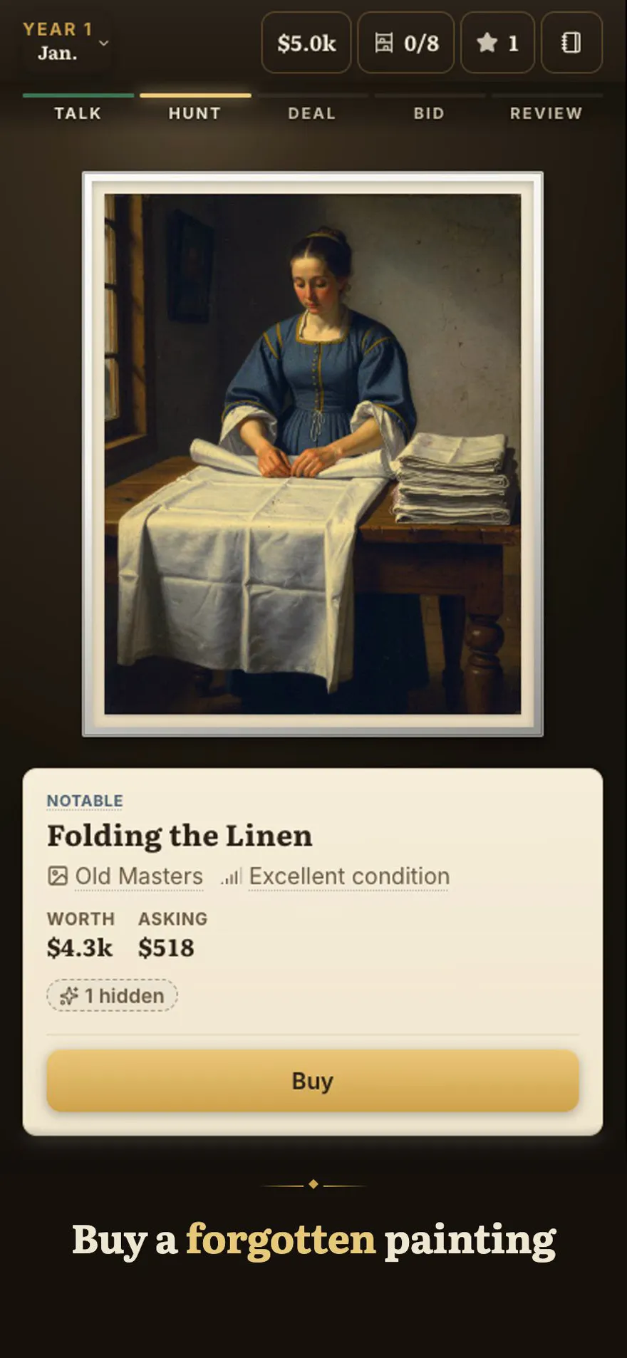 The trailer opens on a portrait bought at the flea market